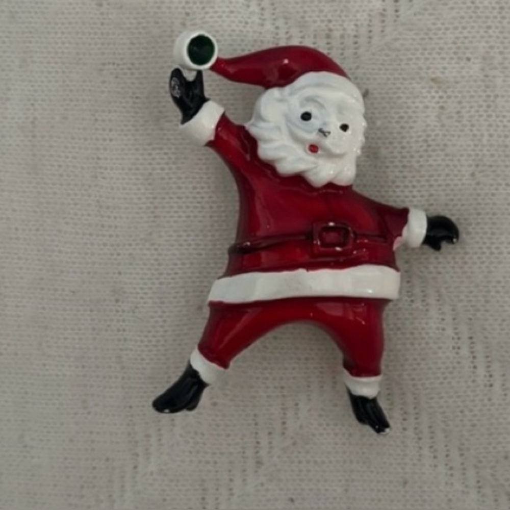 ENAMEL SANTA CLAUS BROOCH